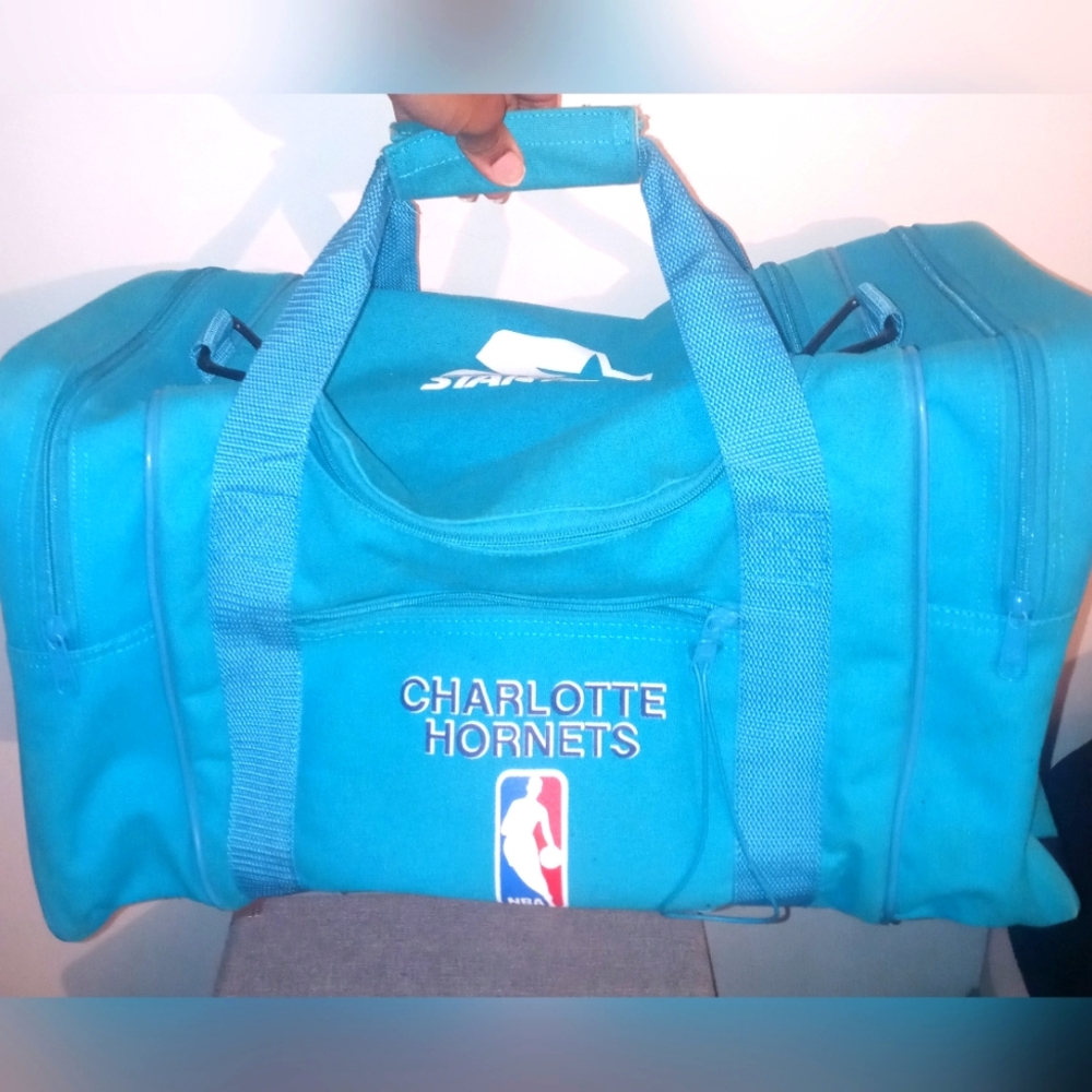 Vintage Starter NBA Charlotte Hornets 90s Duffle Bag